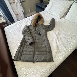 PIONEER Women's Charcoal Hooded Puffer Coat